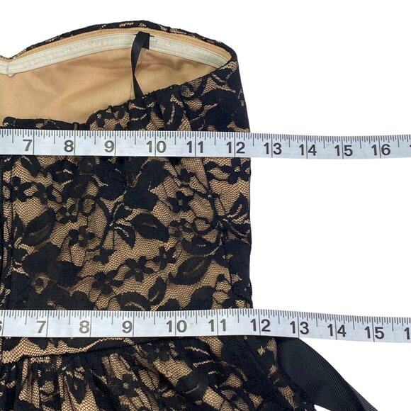 Vtg Y2K BWear Lace Tulle Mini Dress | 1 | Black | Whimsigoth Fairy Valley Girl - Picture 10 of 12